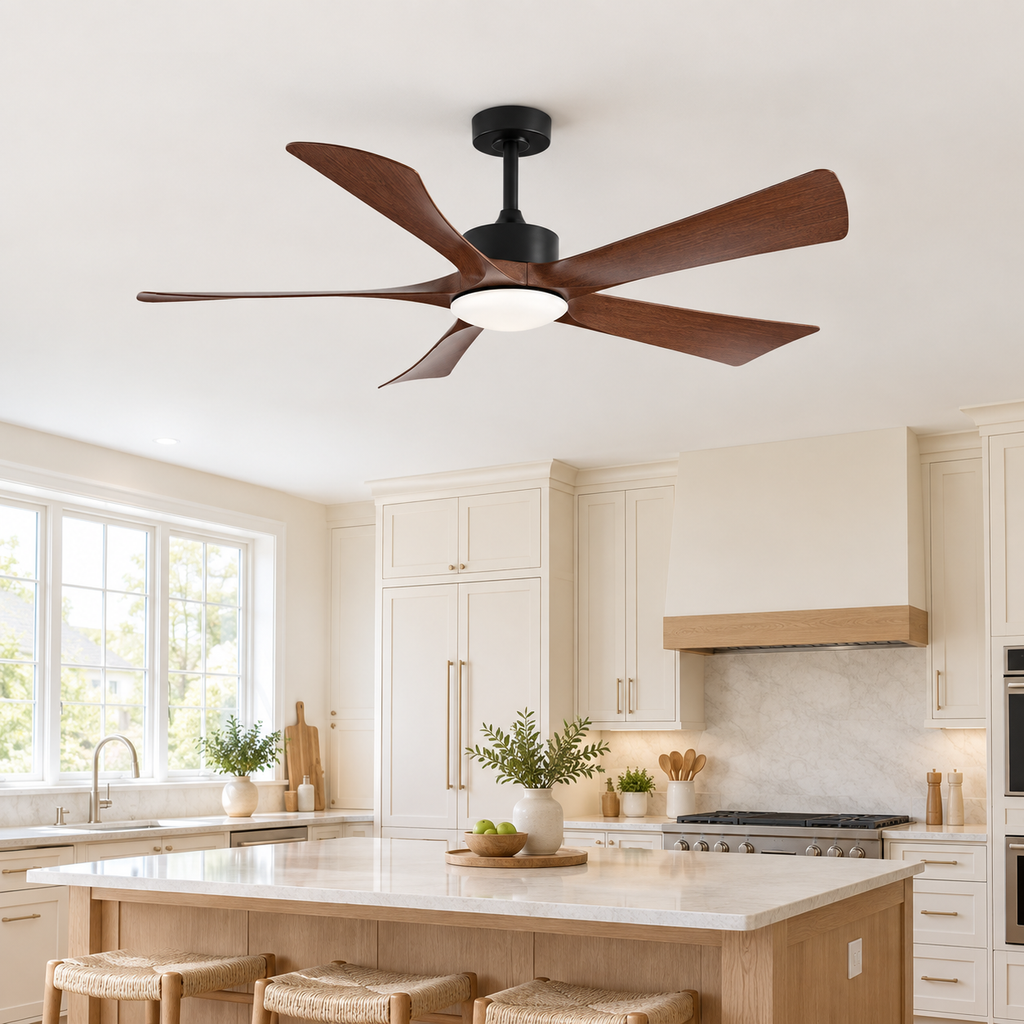 Vintage Industrial 42/52 Inch Ceiling Fan with 5 Blades Light And Remote Control for Coffee Shop Home Hotel Office Ventilator - Cuisine