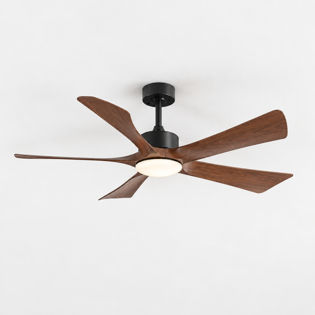 Vintage Industrial 42/52 Inch Ceiling Fan with 5 Blades Light And Remote Control for Coffee Shop Home Hotel Office Ventilator - Packshot